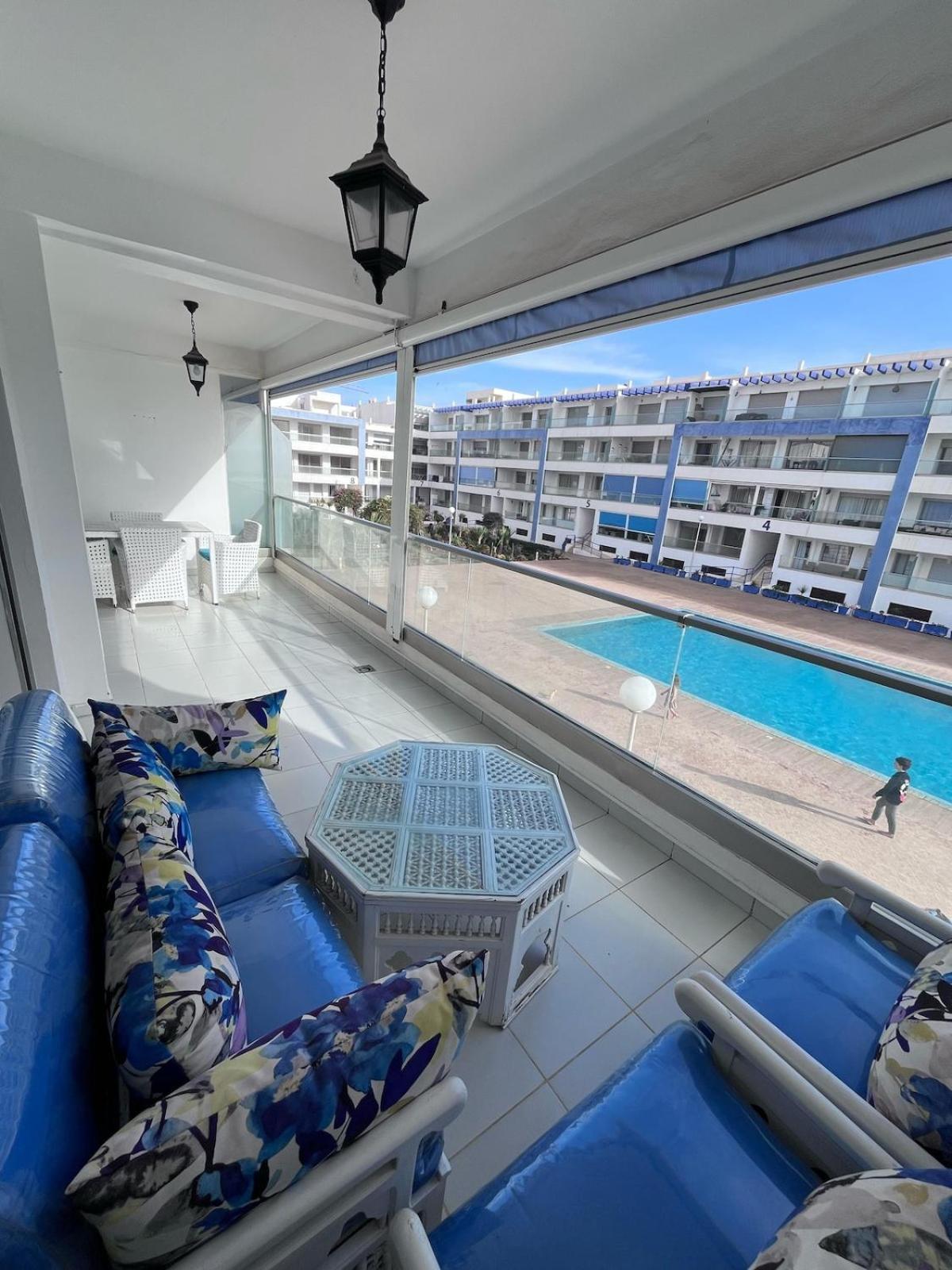 Apartment Sea View With Pool Aourir Exterior photo