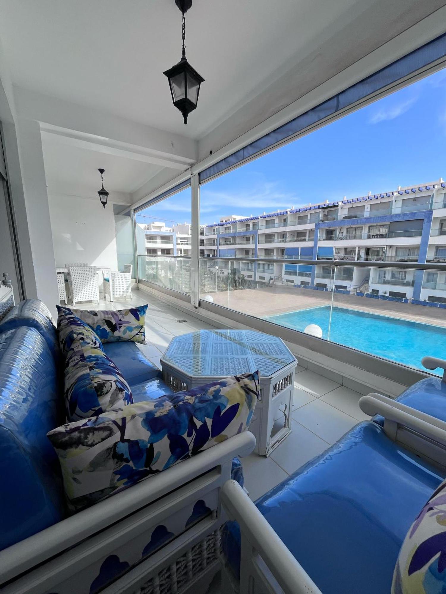 Apartment Sea View With Pool Aourir Exterior photo