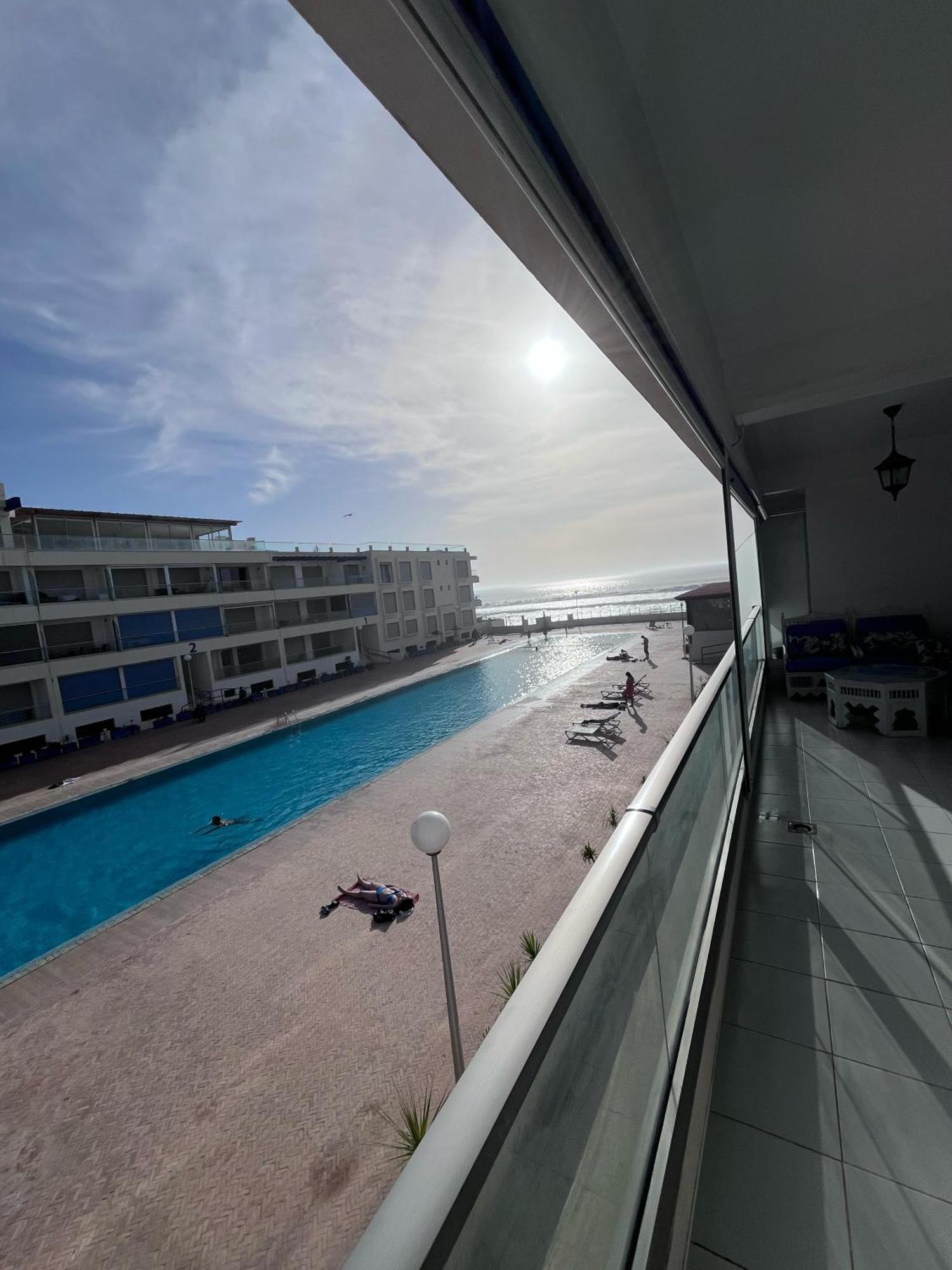 Apartment Sea View With Pool Aourir Exterior photo